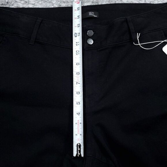 1822 Denim Crop Skinny Jeans Stretch Black Women's Plus Size 24W Re:Denim - Picture 10 of 10